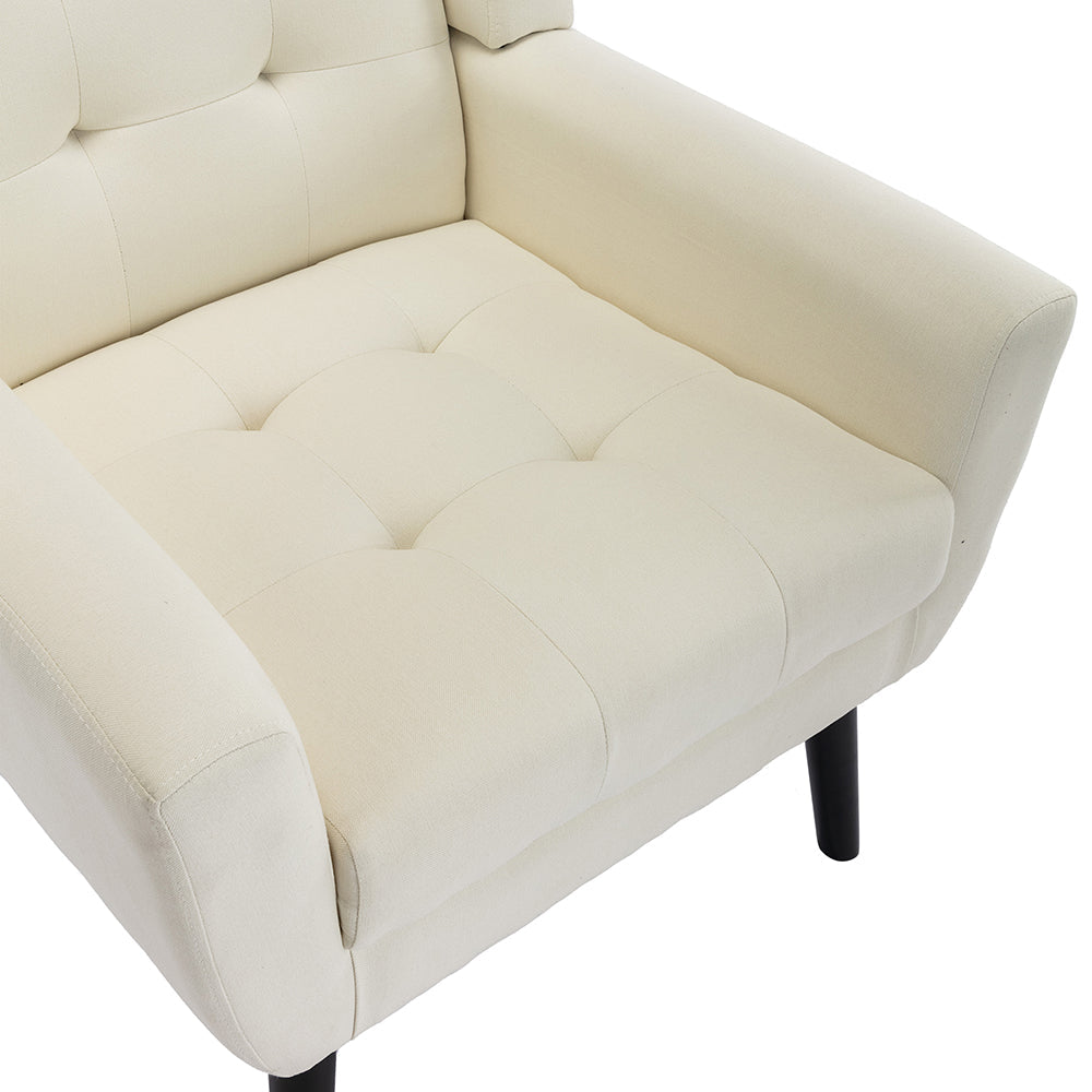 Modern Soft Accent Chair Sofa Armchair, White