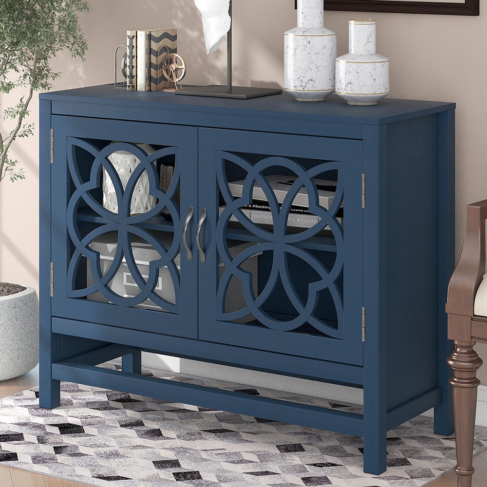 Accent Buffet Sideboard Storage Cabinet with Doors and Shelf