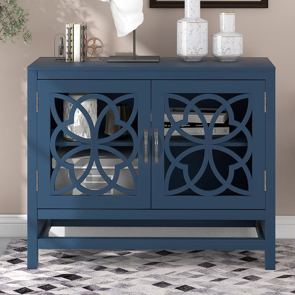 Accent Buffet Sideboard Storage Cabinet with Doors and Shelf