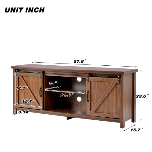 TV Stand for TVs up to 65 Inch with Sliding Doors