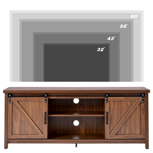 TV Stand for TVs up to 65 Inch with Sliding Doors