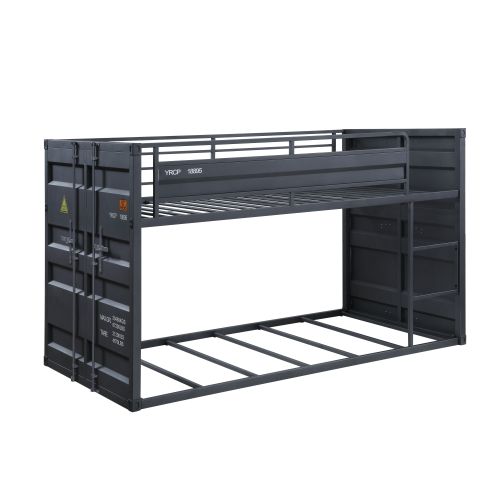 Metal Twin Daybed Bunk Bed, Gunmetal Finish