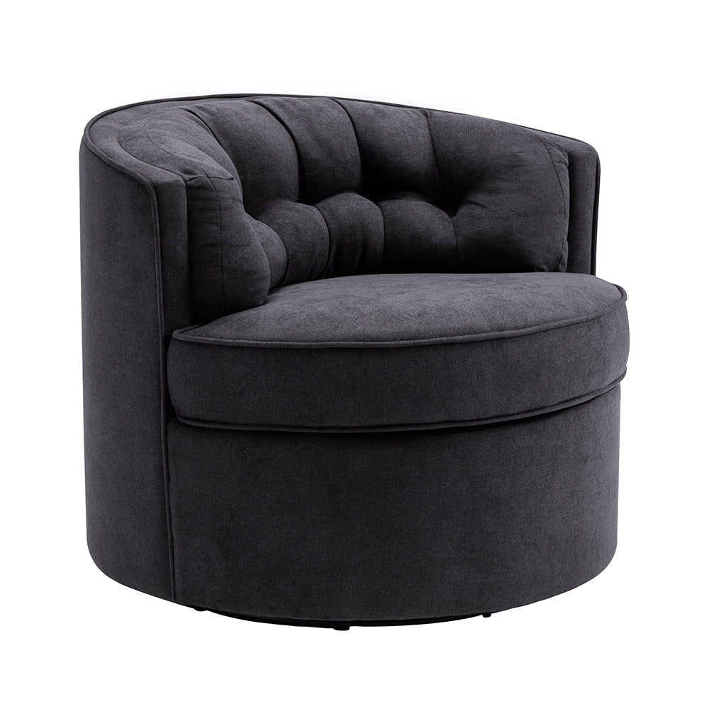 Tufted Swivel Barrel Sofa Chair