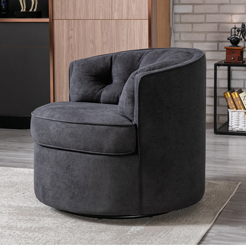 Tufted Swivel Barrel Sofa Chair