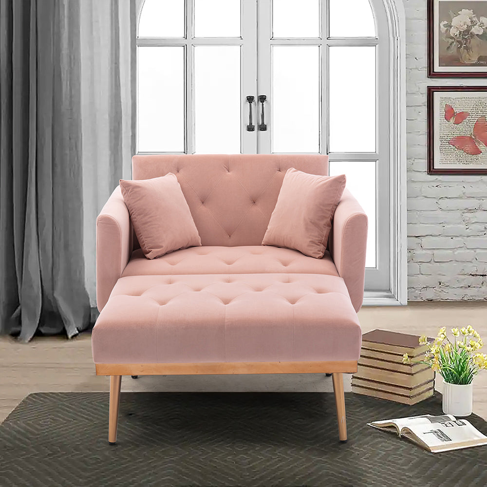 Tufted Chaise Lounge Chair Sofa Bed