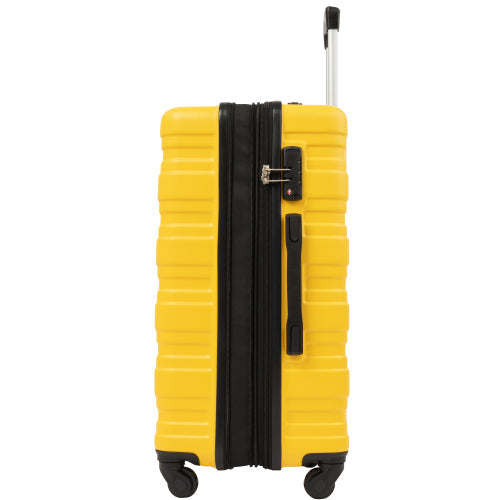 20''24''28'' Hardshell Luggage Sets 3 Pcs Spinner Suitcase, Yellow