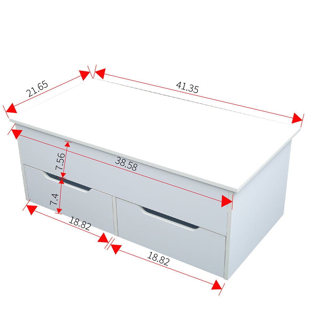 Lift Top Coffee Table with Hidden Compartment and Drawers