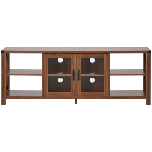 Storage Cabinet Entertainment Center for TVs up to 75Inches, Brown