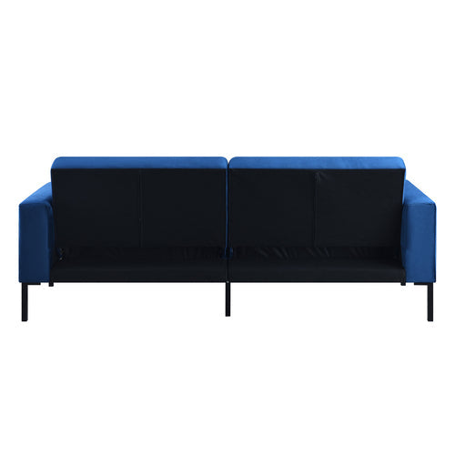 Velvet Upholstered Convertible Folding Futon Sofa Bed