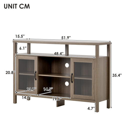 TV Stand Storage Cabinet Sideboard Console Table, Antique Grey