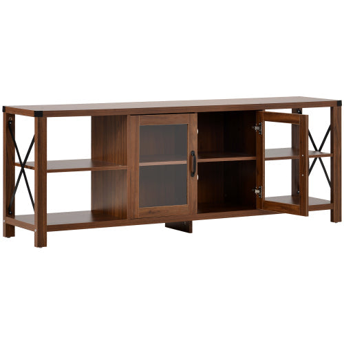 Storage Cabinet Entertainment Center for TVs up to 75Inches, Brown