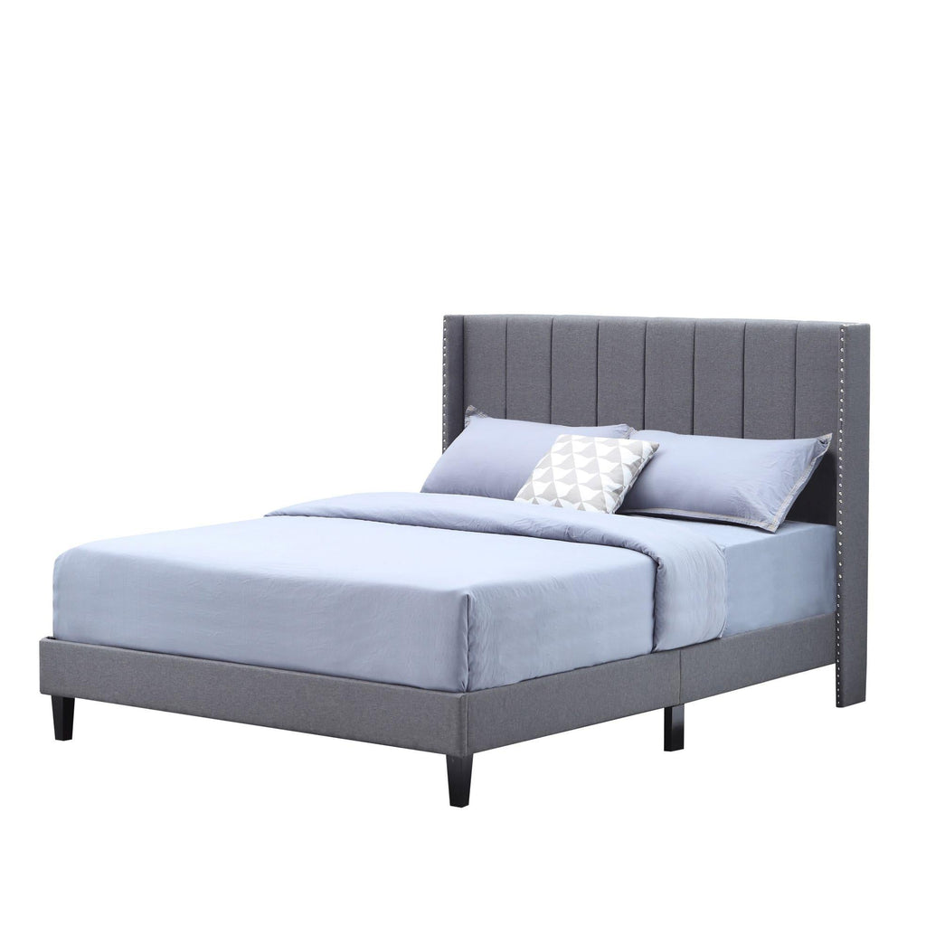 Queen Size Platform Beds Frame with Headboard