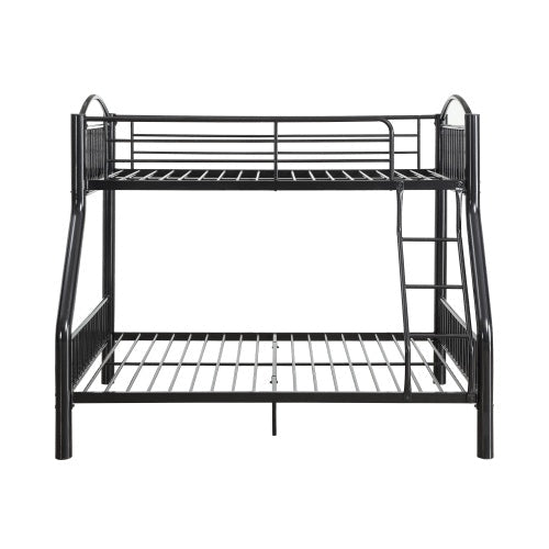 Metal Tube Bunk Bed (Twin/Full), Black