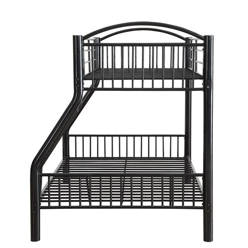 Metal Tube Bunk Bed (Twin/Full), Black