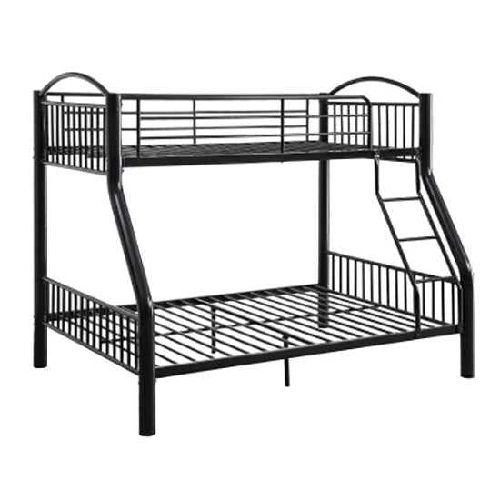 Metal Tube Bunk Bed (Twin/Full), Black