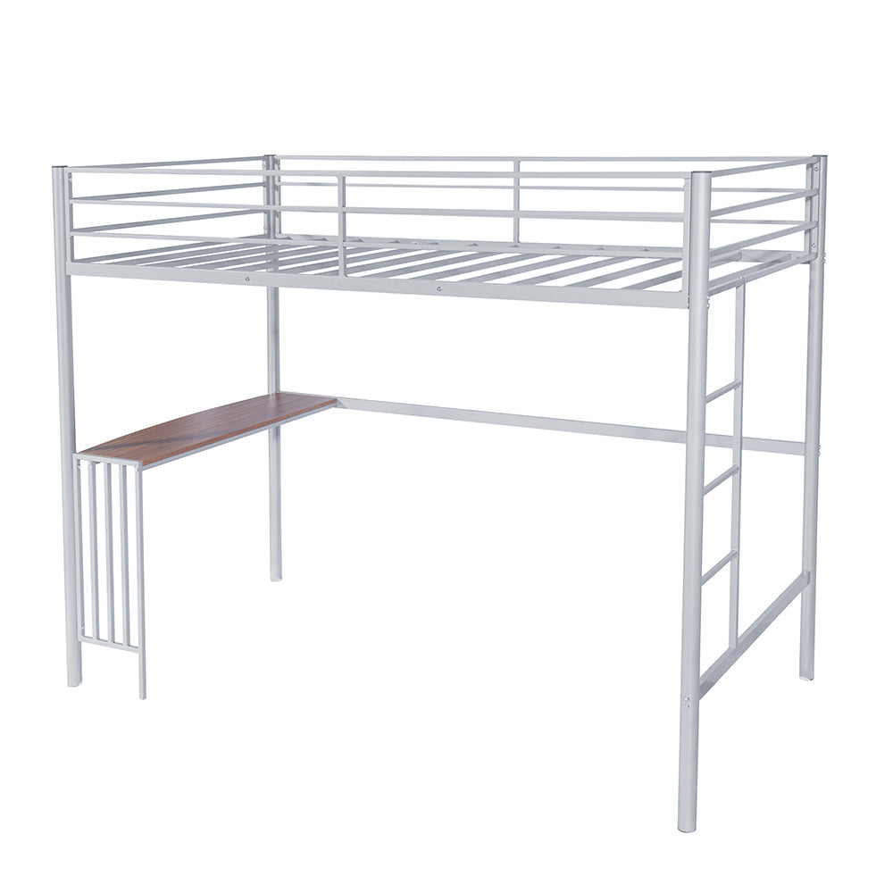 Twin Over Full Metal Bunk Bed with Desk