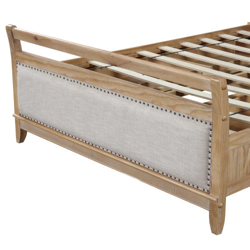 Upholstered Queen Bed with 4 Storage Drawers