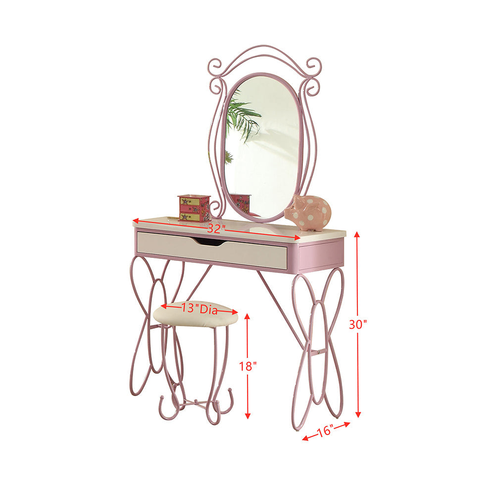 Make Up Desk and Chair Vanity Set