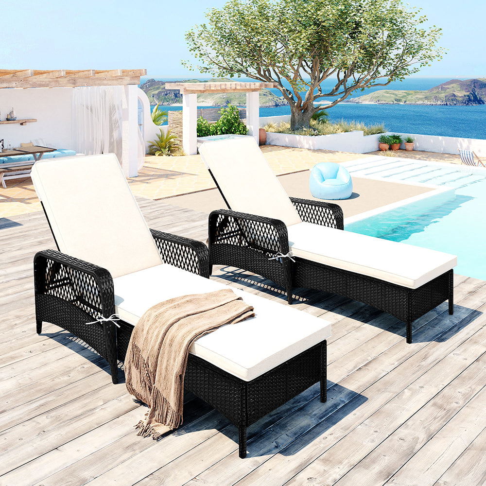 Rattan Sun Lounger Chairs