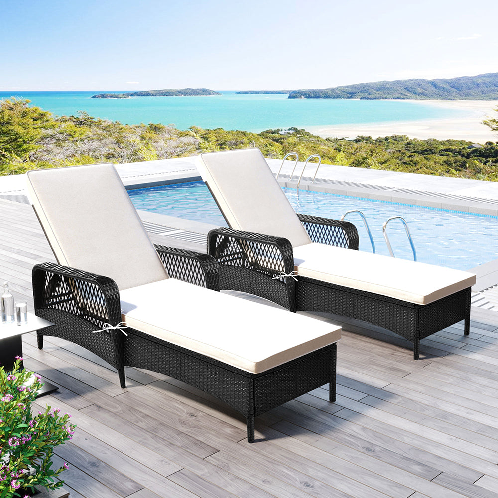 Rattan Sun Lounger Chairs