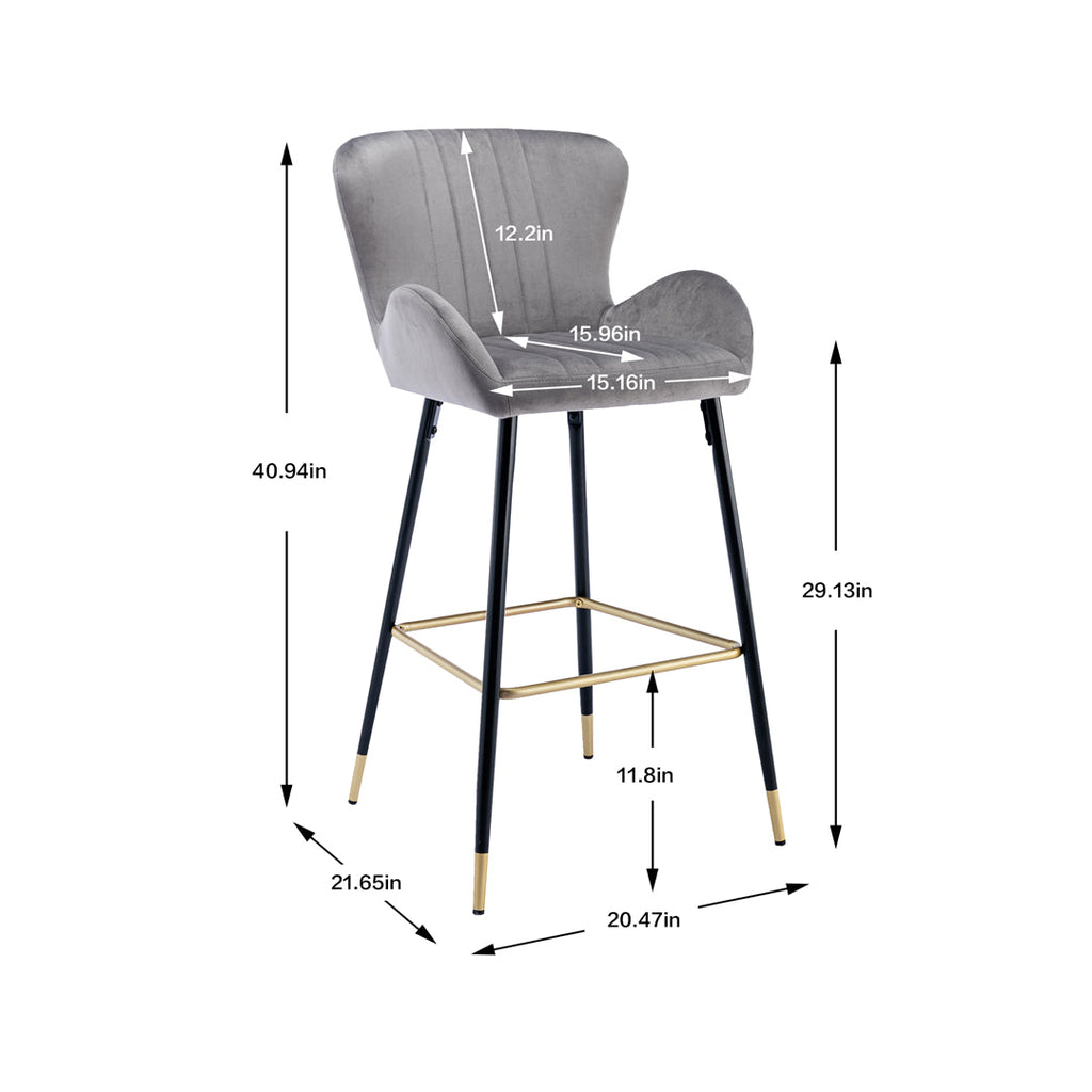 Counter Height Bar Stools with Upholstery