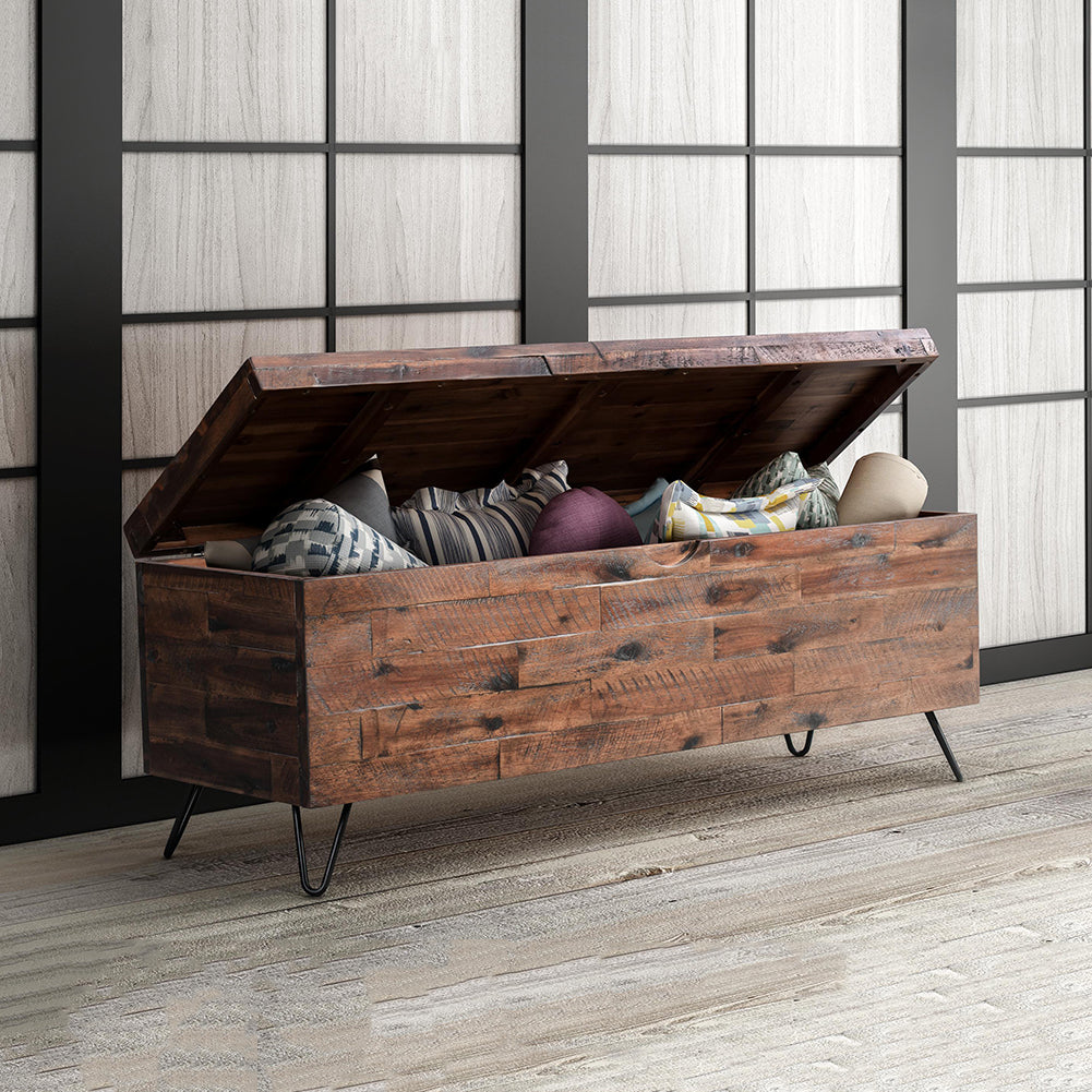 Wood Storage Trunk