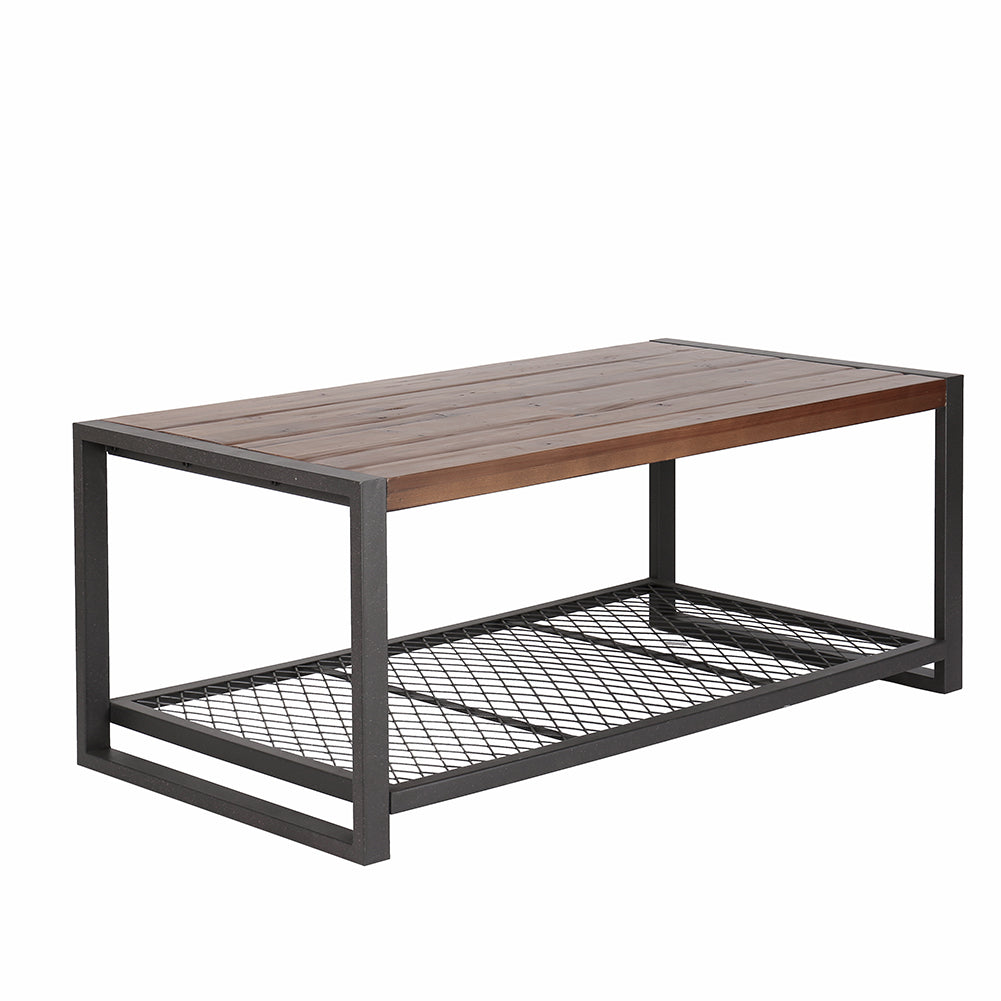 Coffee Table with Mesh Shelf