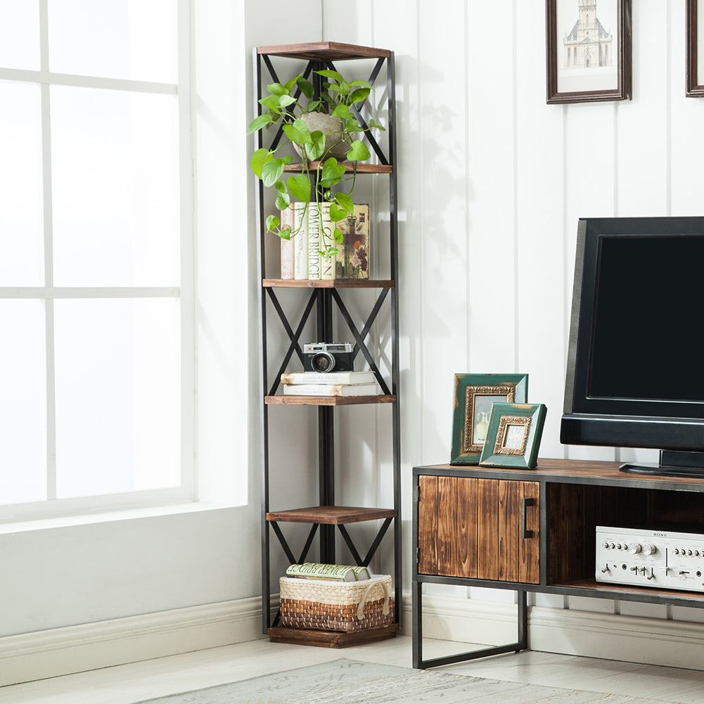 Tall Corner Bookshelf