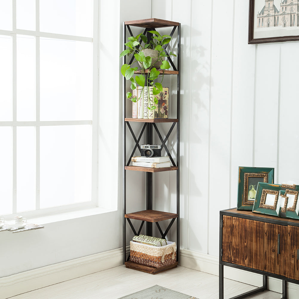 Tall Corner Bookshelf