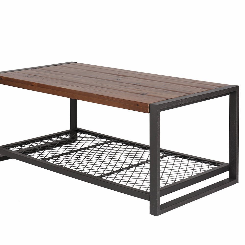 Coffee Table with Mesh Shelf