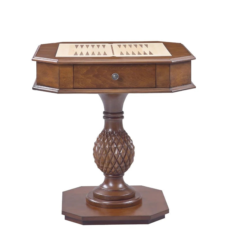 Chess Backgammon Table Game Table in Cherry