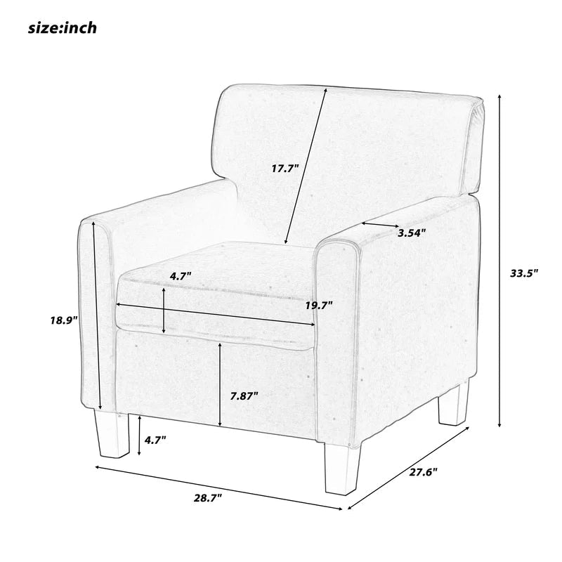 Modern Tufted Armchair Sofa Chair, Green
