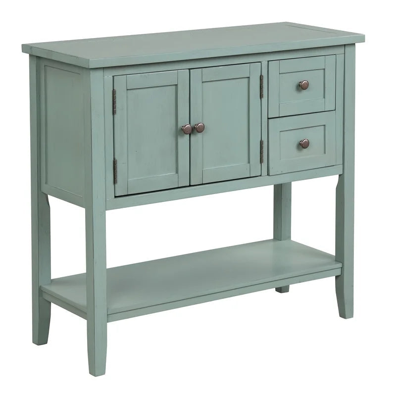 36 Inches Modern Solid Wood Console Sofa Table, Green