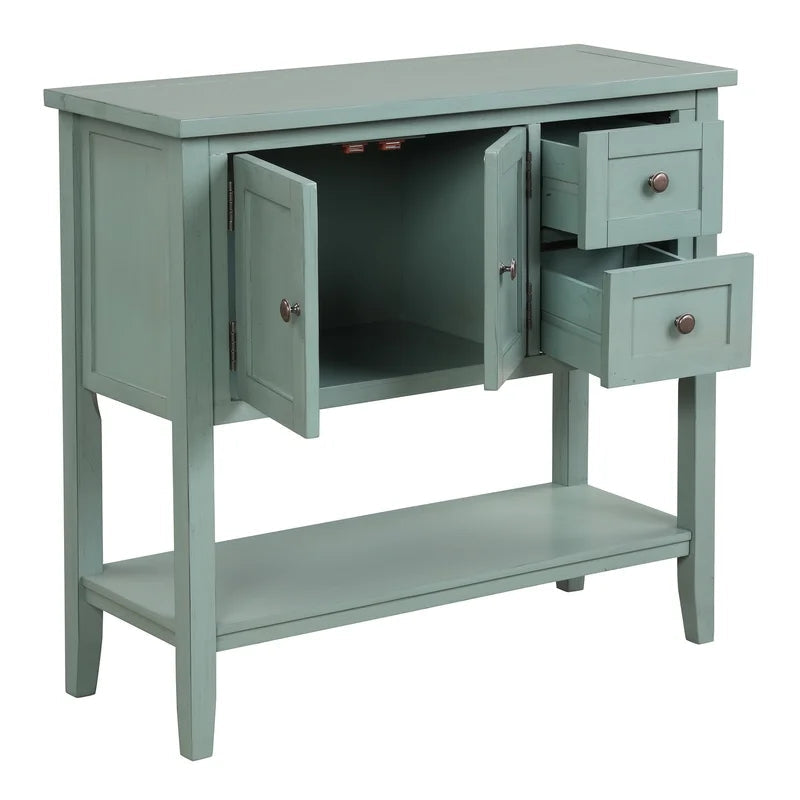 36 Inches Modern Solid Wood Console Sofa Table, Green