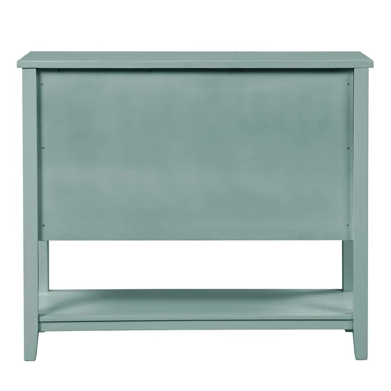 39 Inches Modern Console Sofa Table. Retro Green
