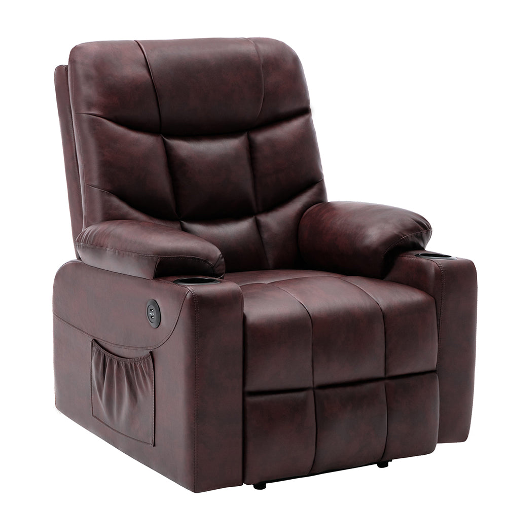 Power Lift Recliner Chair PU Leather Sofa with Massage