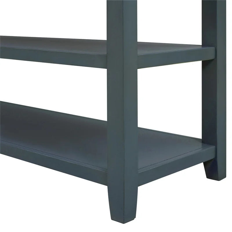 50 Inches Modern Pine Wood Console Table, Navy