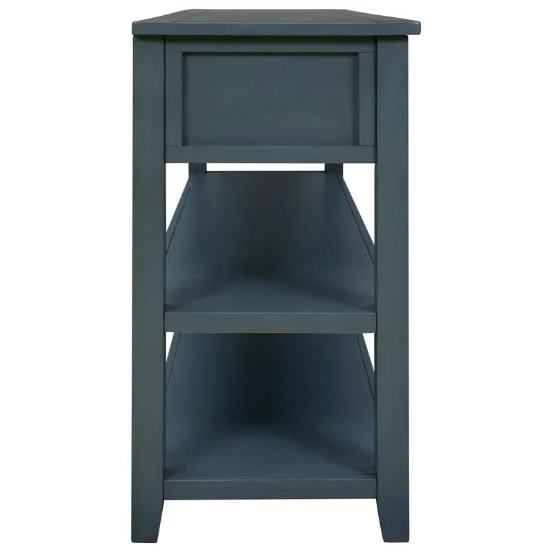 50 Inches Modern Pine Wood Console Table, Navy
