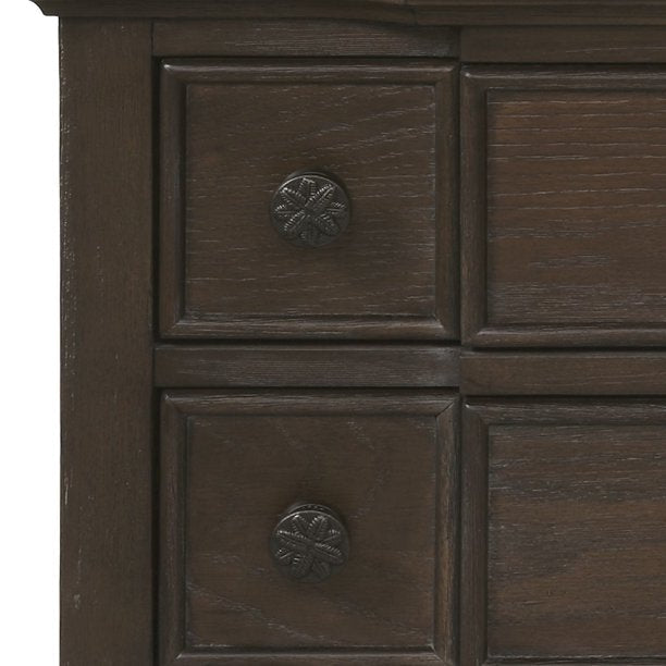 26'' Tall 3 - Drawer Nightstand, Weathered Oak