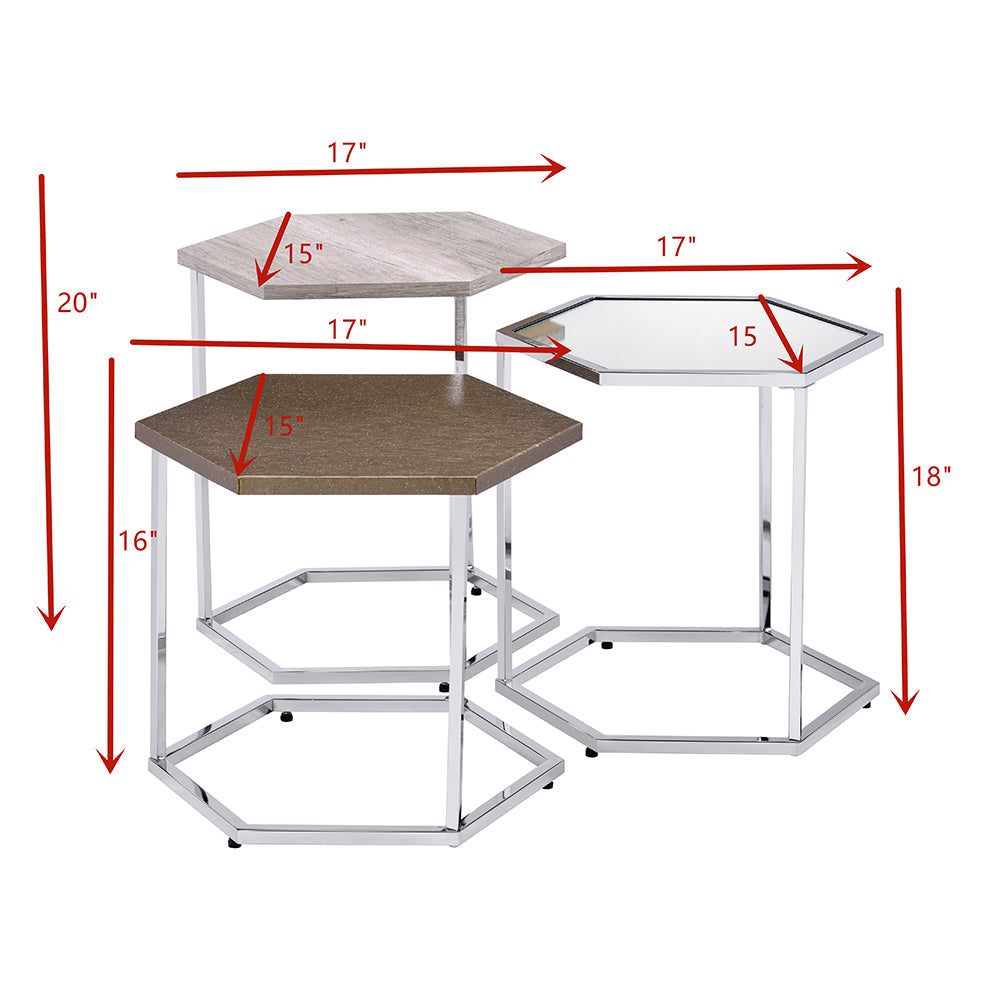 Glass Nesting Table Set