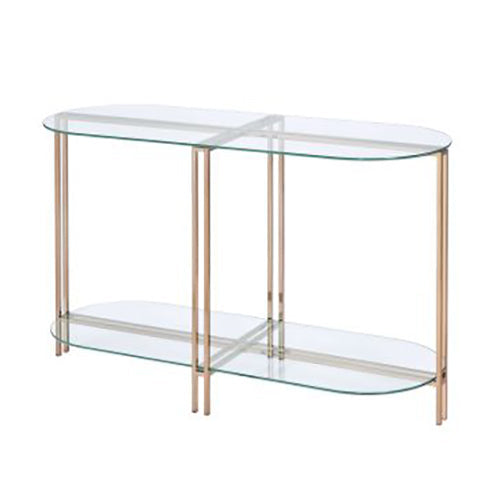 Contemporary Class Sofa Table, Champagne