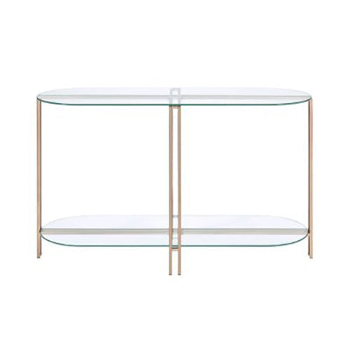 Contemporary Class Sofa Table, Champagne