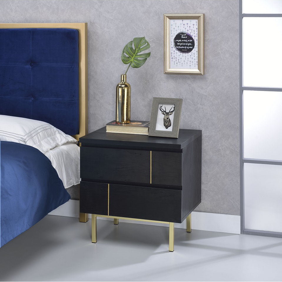 Wood Nightstand Bedside Table with Drawers