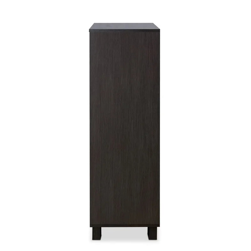 47'' Tall Solid Wood 5 - Drawer Chest Cabinet, White & Espresso