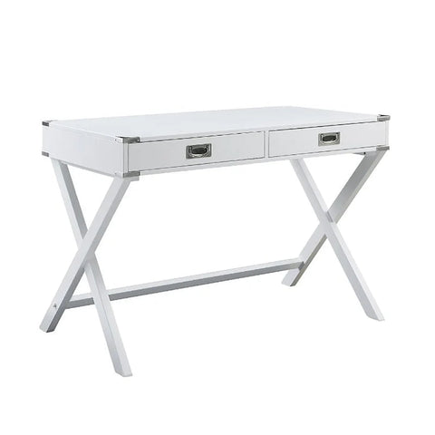 Home Office Writing Desk, White Finish