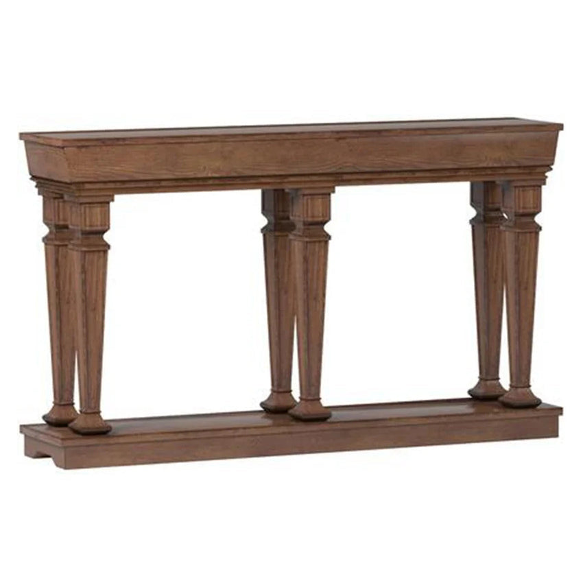 Modern Solid Wood Console Table, Oak