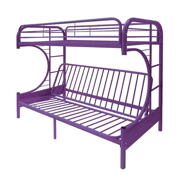 Twin Over Full Futon Bunk Bed, Purple