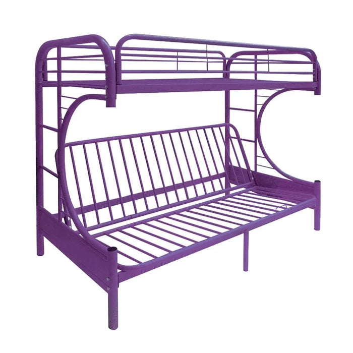 Twin Over Full Futon Bunk Bed, Purple