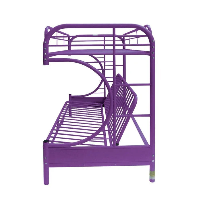 Twin Over Full Futon Bunk Bed, Purple