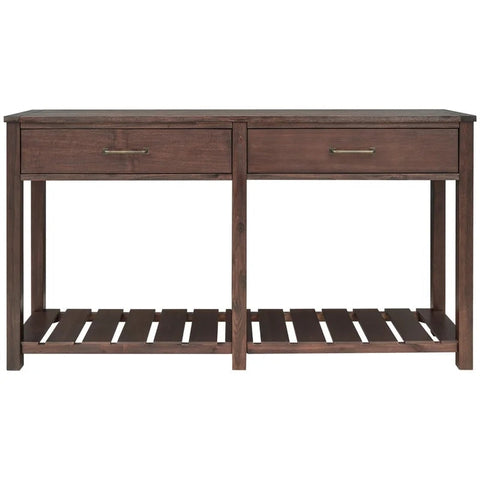 58 Inches Classic Solid Wood Console Table, Espresso